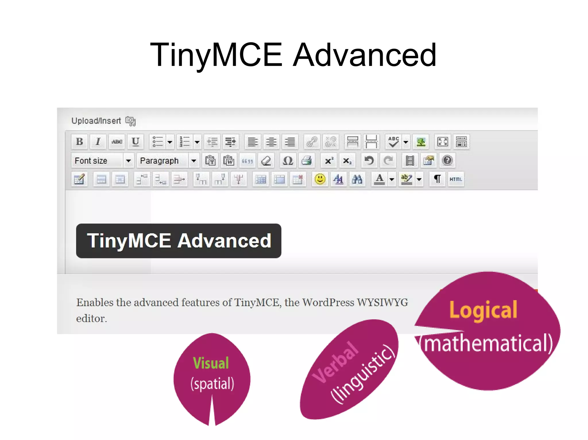 TinyMCE Advanced

 