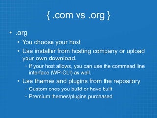WP 101 - WordPress Basics | PPTX