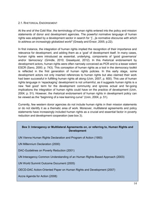 INTEGRATING HUMAN RIGHTS IN DEVELOPMENT POLICY: MAPPING DONOR ...