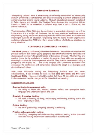 Livelihood Paper Wp15 life & livelihood skills final 030606 | PDF