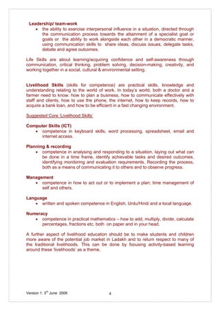Wp15 life & livelihood skills final 030606 | PDF