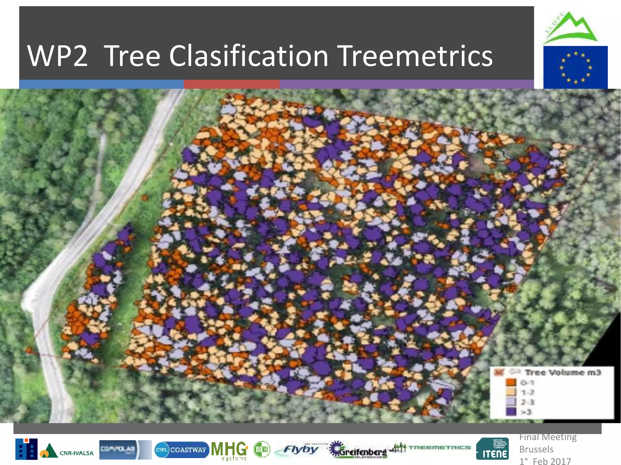 Final Meeting
Brussels
1° Feb 2017
WP2 Tree Clasification Treemetrics
 