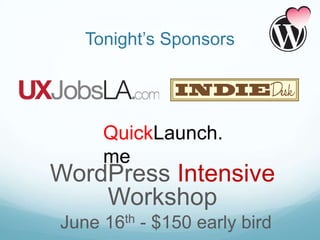 What’s still missing
 Overwrite images in media library

 Built-in caching

 Shortened links for pages
 