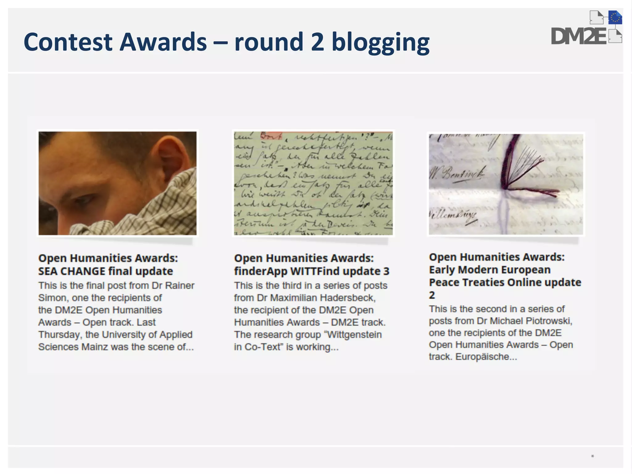 Contest Awards – round 2 blogging
*
 