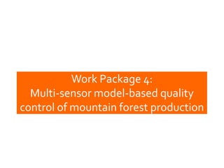 Work Package 4:
Multi-sensor model-based quality
control of mountain forest production

 