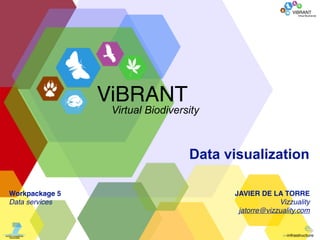 ViBRANT
                                                           Virtual Biodiversity




                ViBRANT
                 Virtual Biodiversity



                                  Data visualization

Workpackage 5                           JAVIER DE LA TORRE
Data services                                        Vizzuality
                                         jatorre@vizzuality.com
 