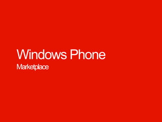 Windows Phone
  Marketplace




Windows Phone.
 