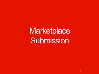 Marketplace
                 Submission


Windows Phone.                 50
 