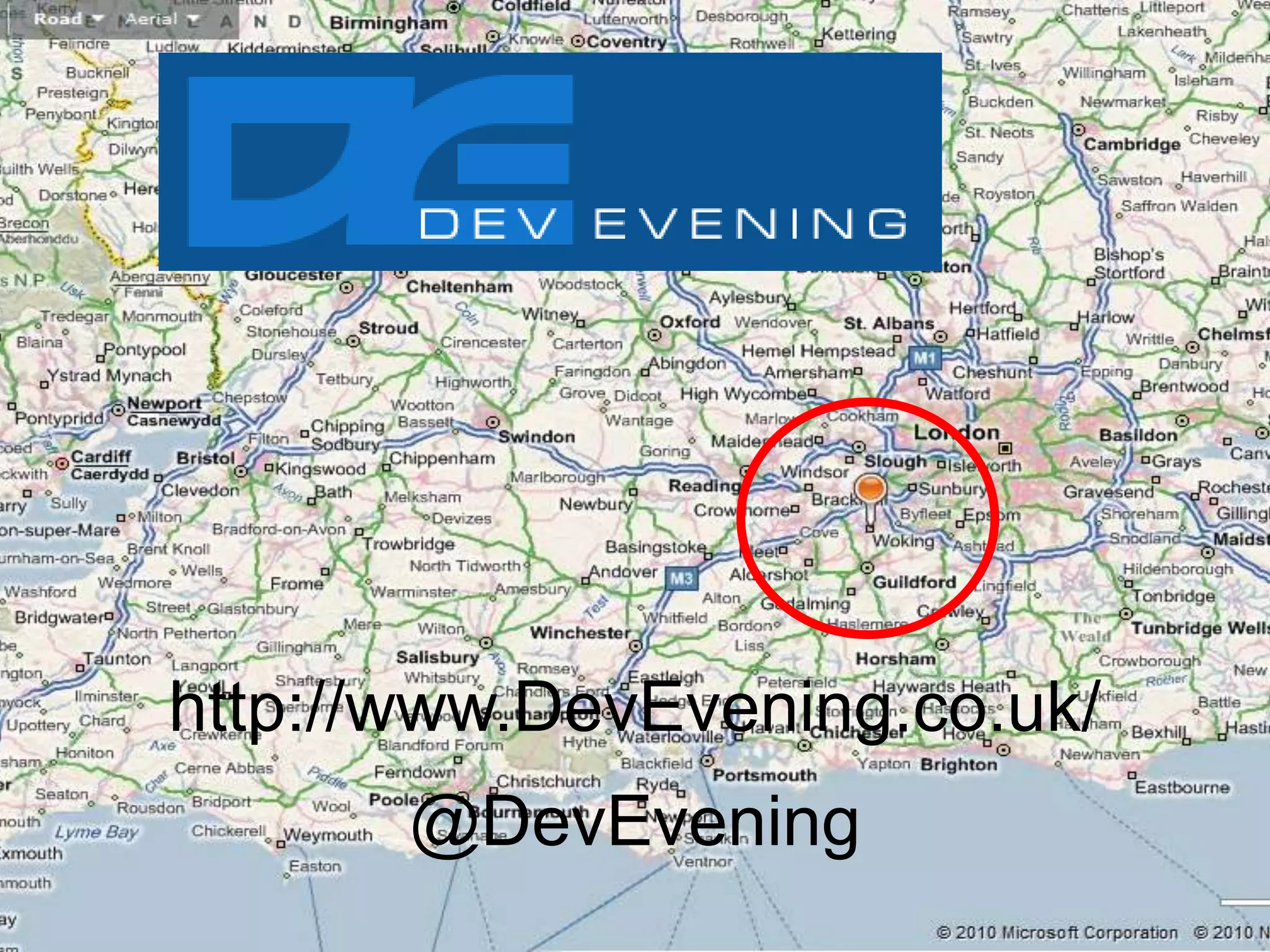 http://www.DevEvening.co.uk/@DevEvening