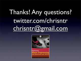 Thanks! Any questions?
twitter.com/chrisntr
chrisntr@gmail.com
 