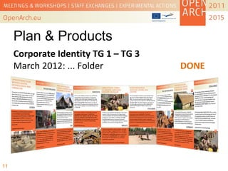 Plan & Products
Corporate Identity TG 1 – TG 3
March 2012: ... Folder DONE
11
 