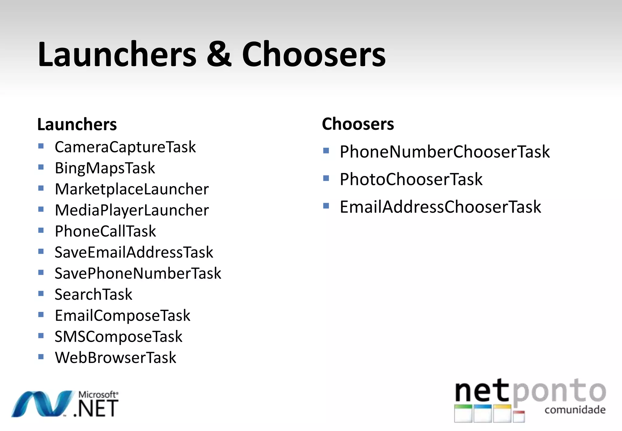 Windows Phone Developer ToolsToolsPhone EmulatorWindows PhoneEmulatorSamplesDocumentationPackaging & Verification ToolsGuidesCommunityWindows Phone devicePackaging and Verification Toolsmyapp.xap