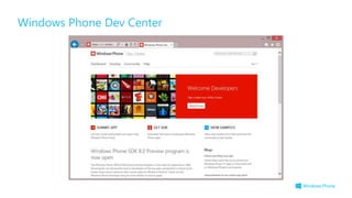 Windows Phone Dev Center
 