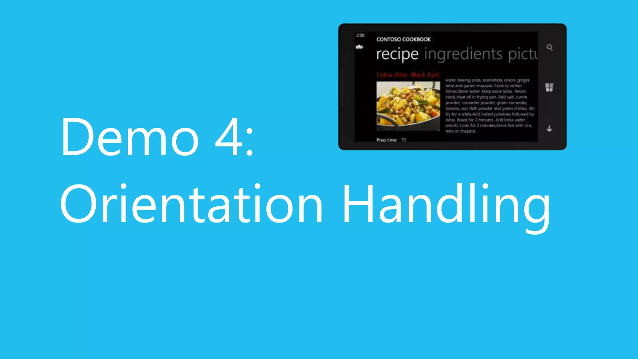 Demo 4:
Orientation Handling
 