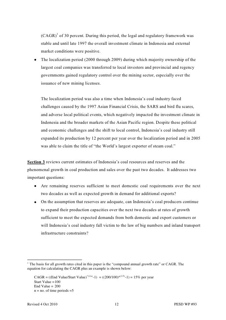 Indonesia S Coal Industry
