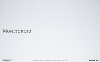 Monitoring




             Werbeplanung.at Academy / Social Media Teil 1 / 18.05.2011
 