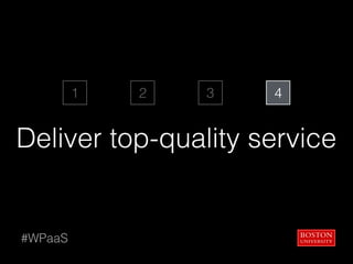  
Deliver top-quality service
#WPaaS
1 2 3 4
 
