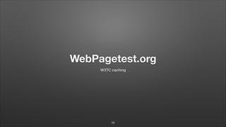 WebPagetest.org
W3TC caching
10
 