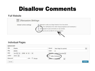 Disallow Comments
Full Website




Individual Pages
 