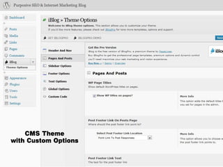 CMS Theme
with Custom Options
 