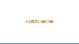 cfg80211 and libnl
 