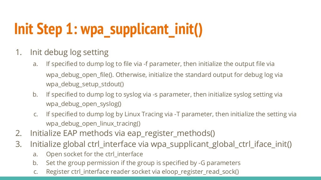 Wpa supplicant introduction