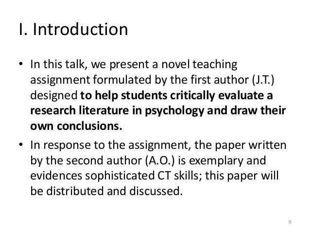 Critical thinking in teaching