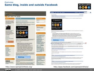 You Got Your WordPress in my Facebook: Developing WPBook
