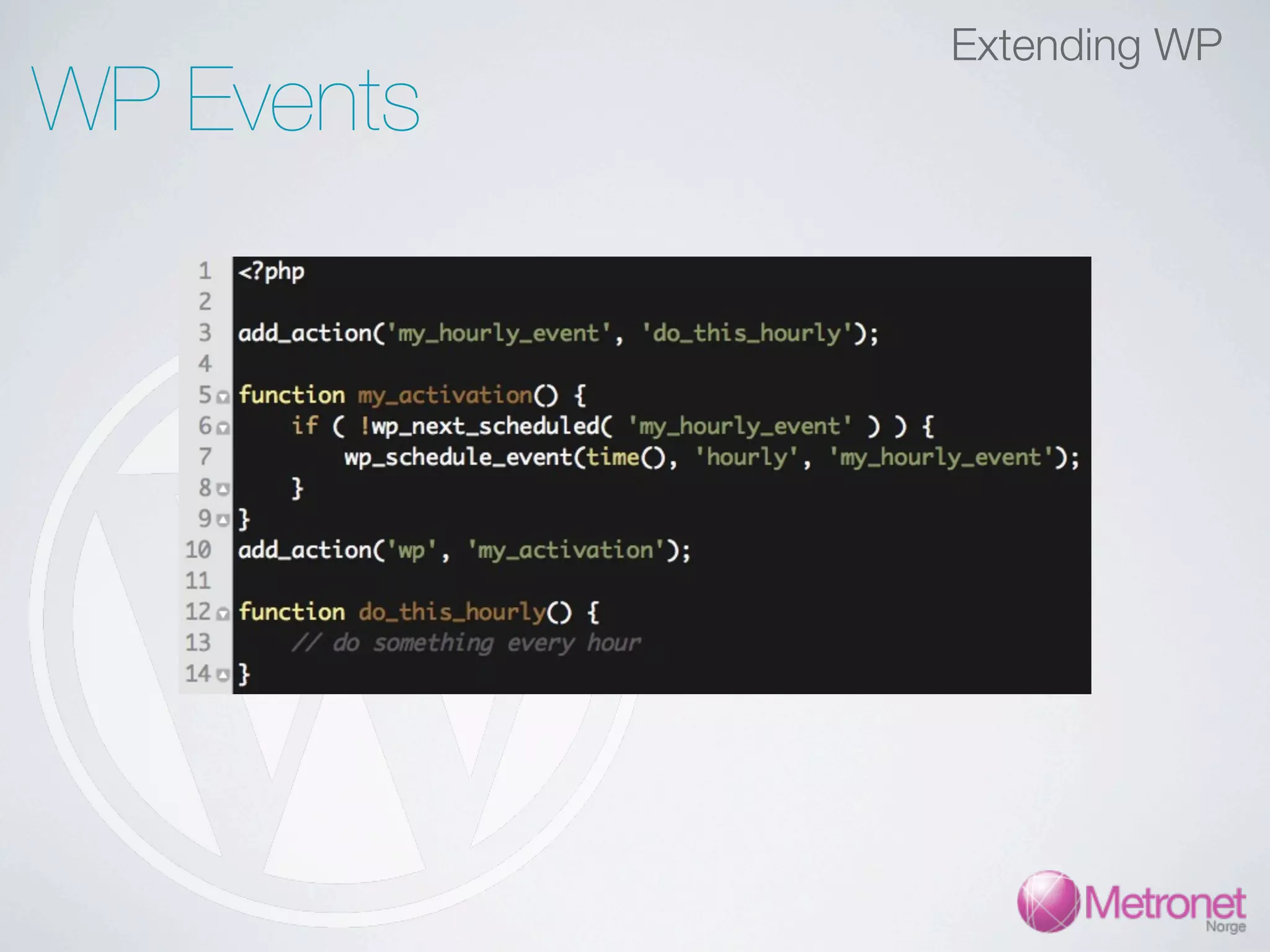 Extending WP WP Events 