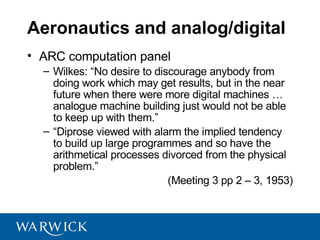 The computer as a modelling machine, a history of analog computing | PDF