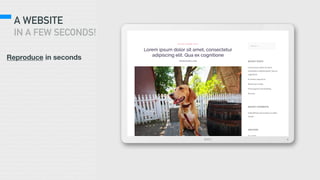 A WEBSITE
IN A FEW SECONDS!
Reproduce in seconds
 