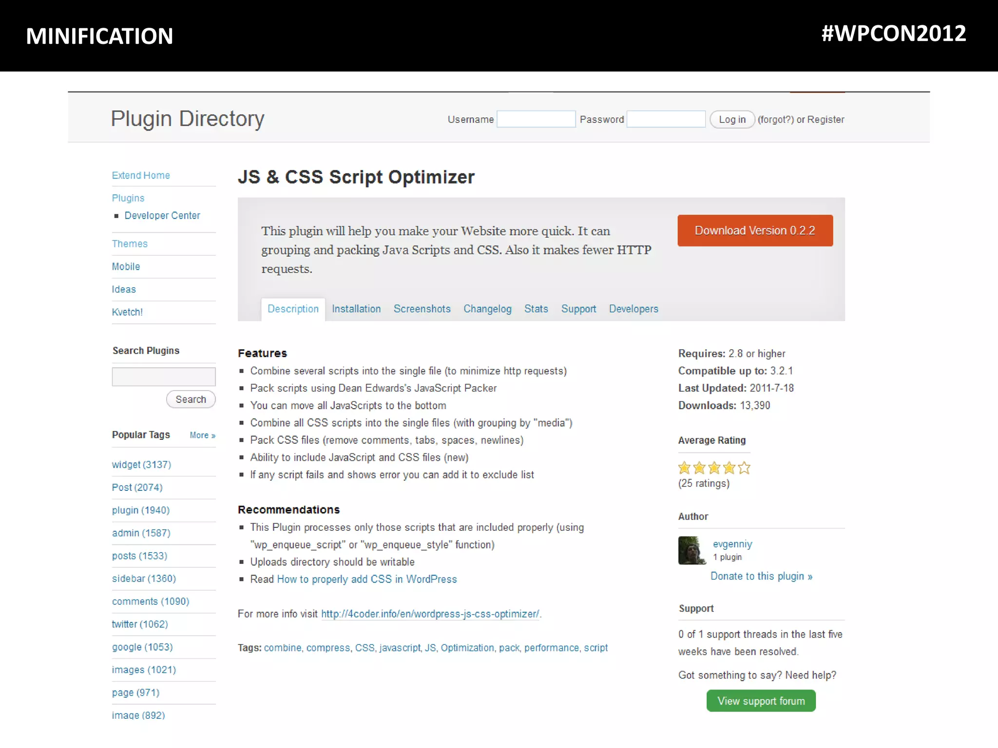 MINIFICATION   #WPCON2012
 