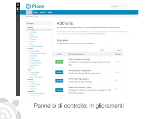 Pannello di controllo: miglioramenti
 