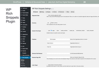 WP
Rich
Snippets
Plugin
WordPress | Schema & Structured Data | Jake Aull, ZenFires Digital Marketing 28
 