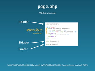 page.php
                                       ????????? comments


             Header

                      ???????????
                              ??????????????   {
             Sidebar
             Footer



??????????????????????????? (#content) ????????????????????????? (header,footer,sidebar) ???????
 