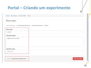 15
Portal – Criando um experimento
 