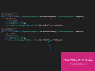 73
Properties anlegen 2/2
(PointChartItem.cs)
 