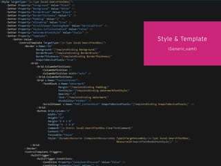 Style & Template
(Generic.xaml)
 