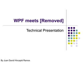 WPF meets [Removed] Technical Presentation By Juan David Hincapié Ramos 