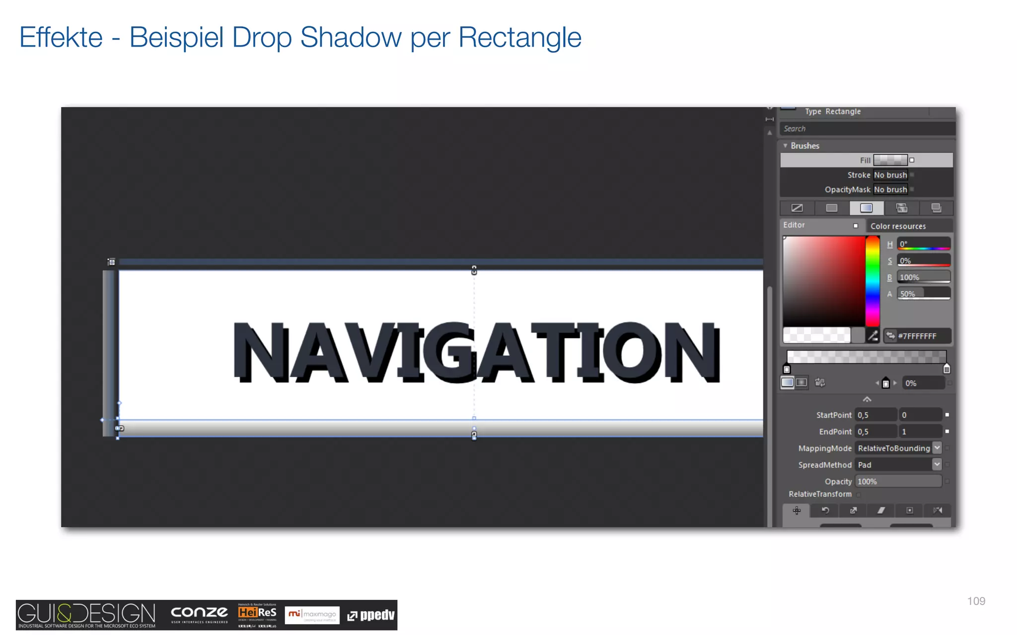 Effekte - Beispiel Drop Shadow per Rectangle




                                               109
 