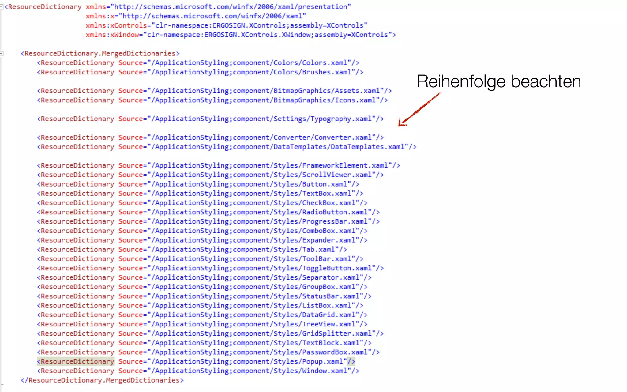 Resource Management - Styling Projekt - All XAML


                                                   Reihenfolge beachten




                                                                          32
 