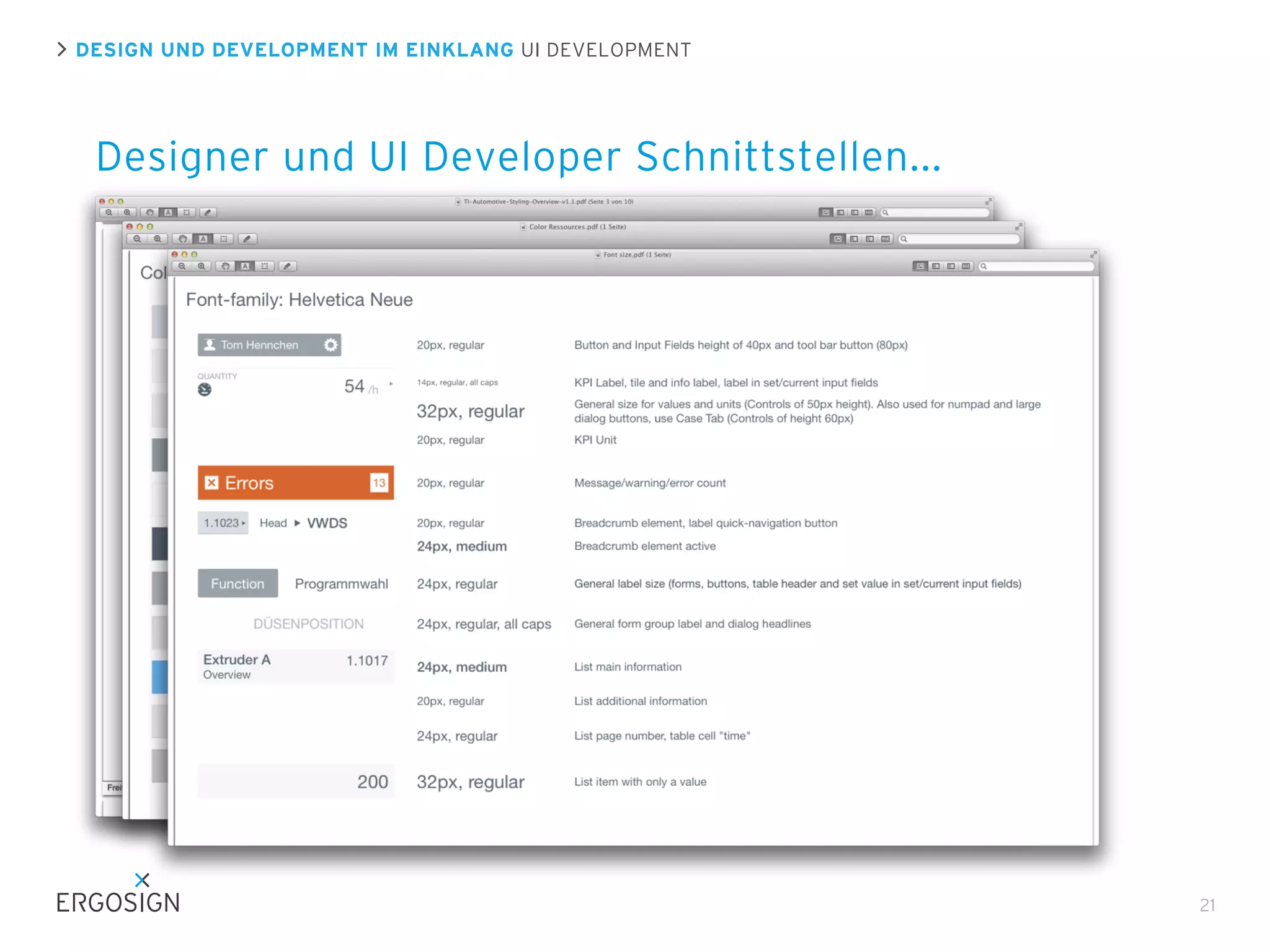 DESIGN UND DEVELOPMENT IM EINKLANG UI DEVELOPMENT

Designer und UI Developer Schnittstellen...

21

 