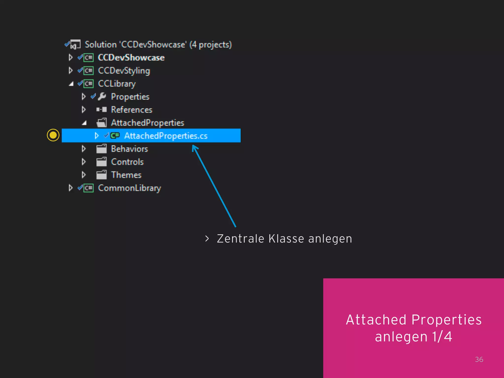 > Zentrale Klasse anlegen

Attached Properties
anlegen 1/4
36

 