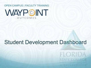 OPEN CAMPUS | FACULTY TRAINING




Student Development Dashboard
 