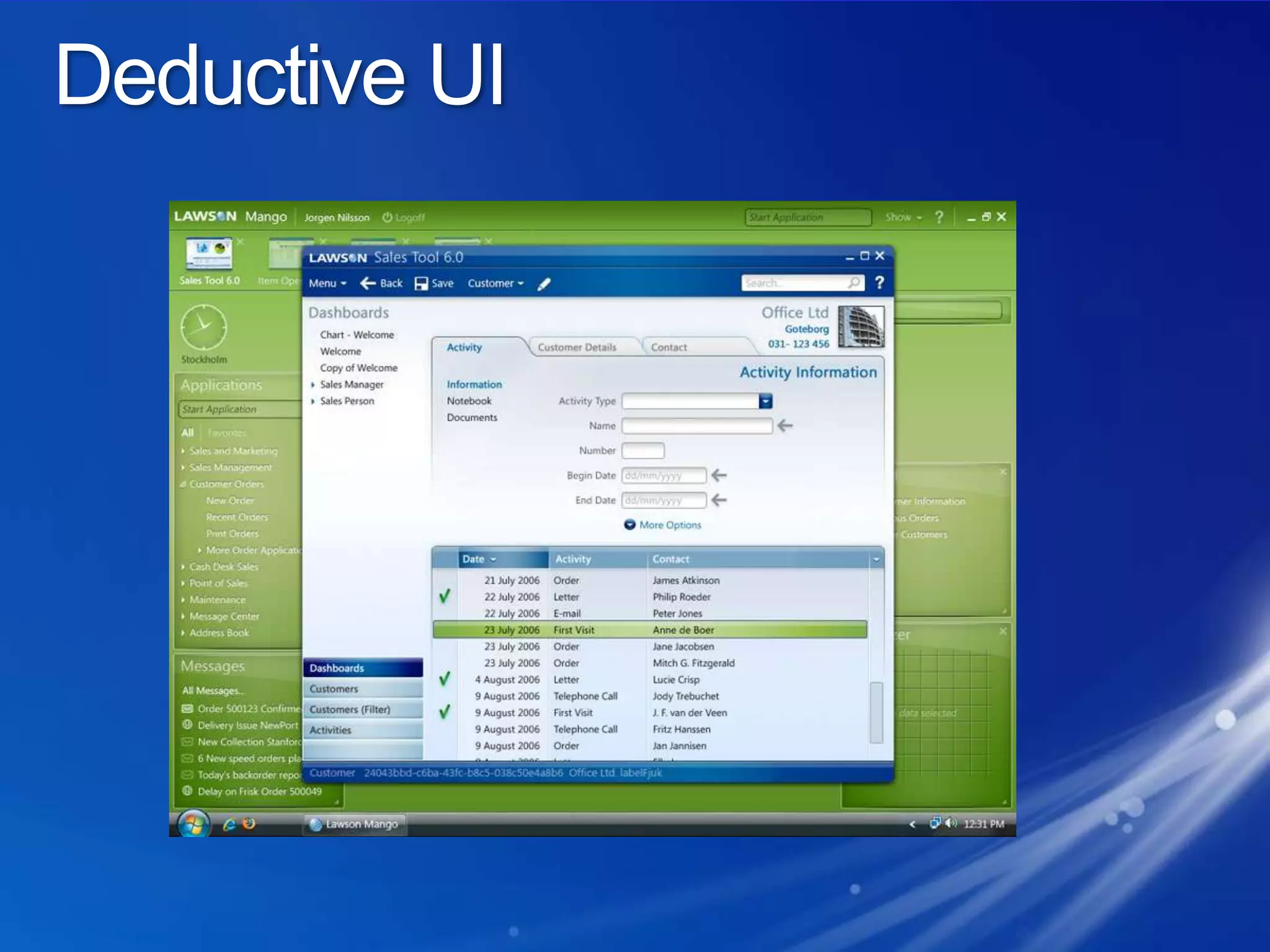 Deductive UI
