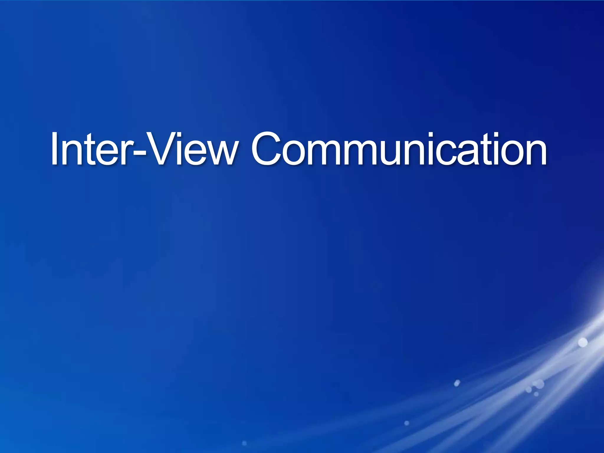 Inter-View Communication