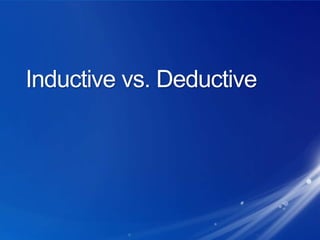 Inductive vs. Deductive