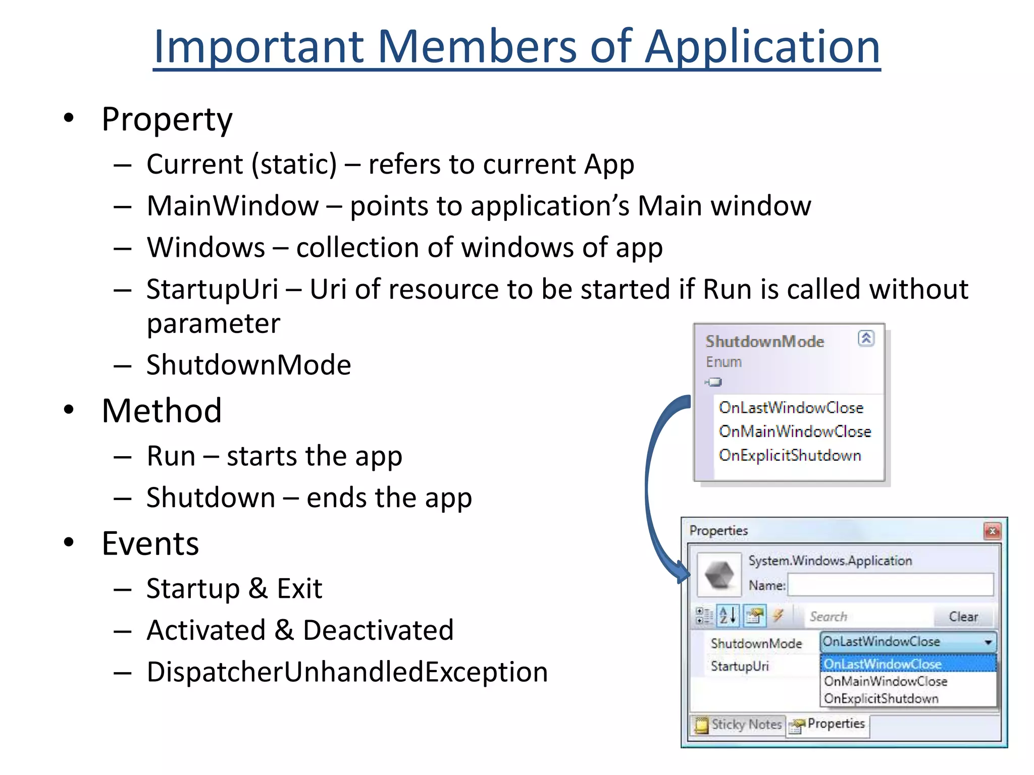 Provides Templating SupportDifferent type of WPF applicationsStandalone/Desktop Applications