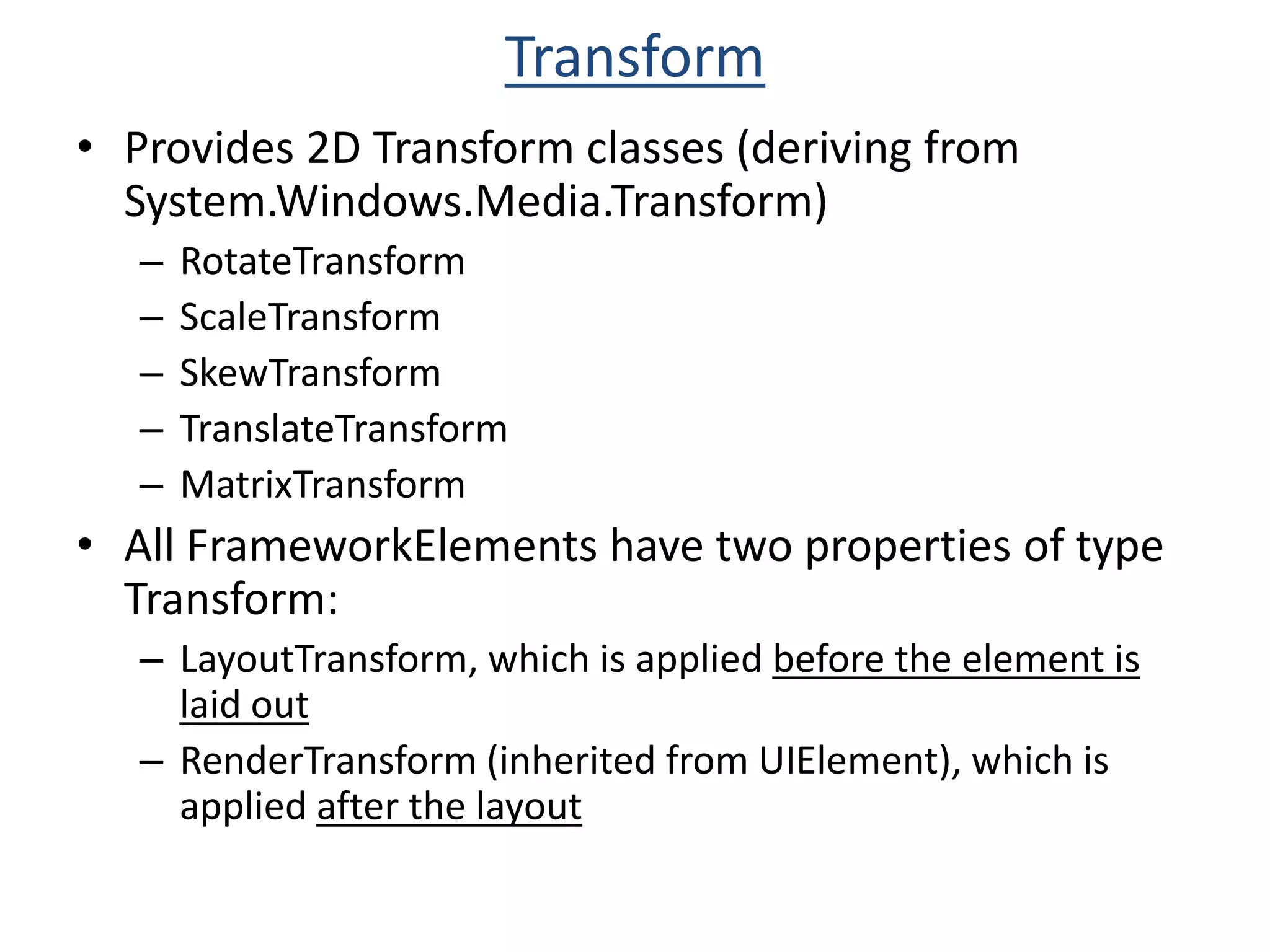 Content actually supports both string and UIElement