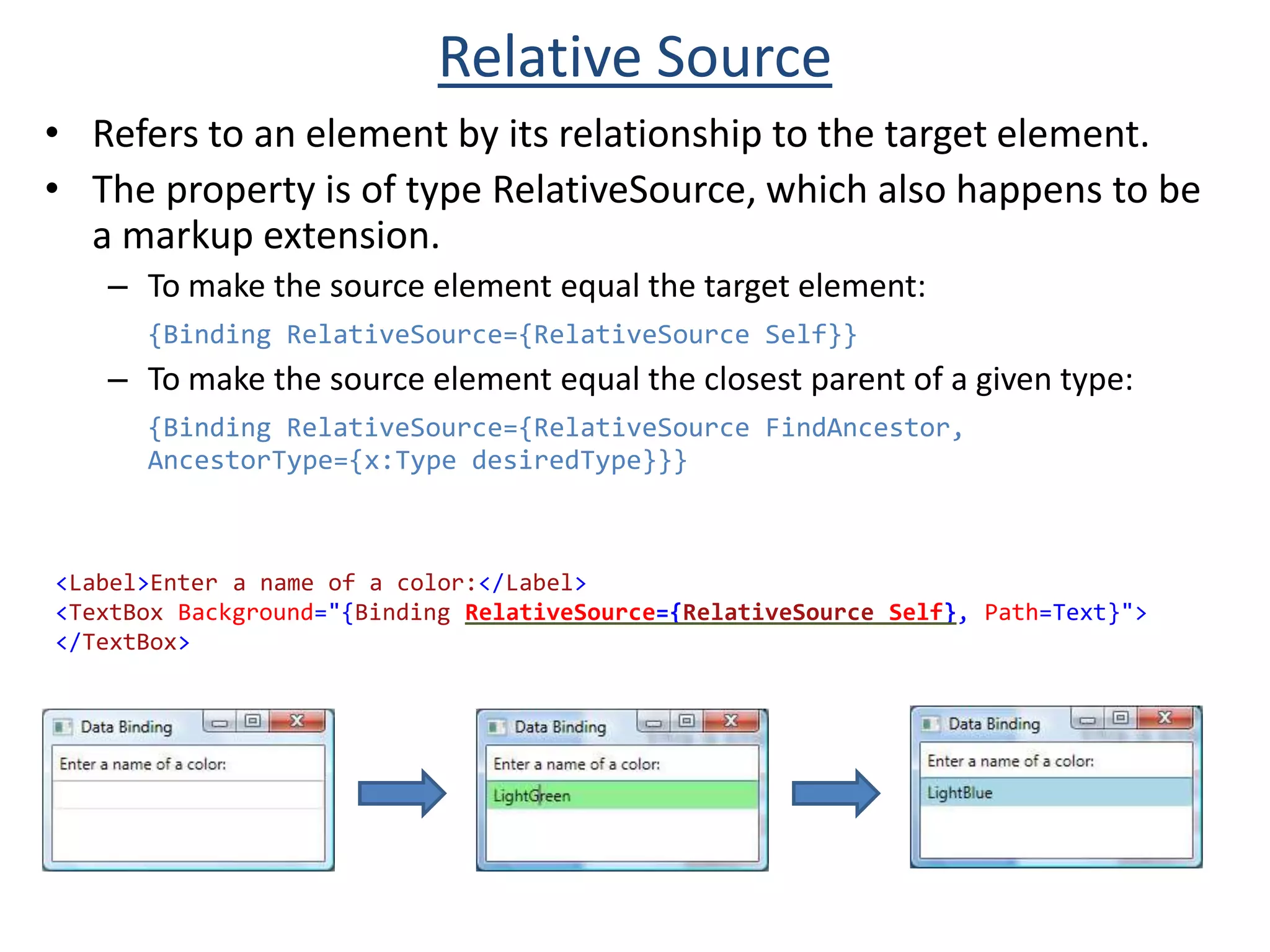 Simple ContainersLabel – Can be assigned an Access Key, which can be used to set the cursor to the next TextBox.
